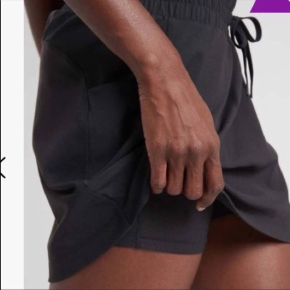 Athleta Excursion Hybrid Exercise Tennis Skort Black Small Tall ST UPF 50 - Picture 4 of 9